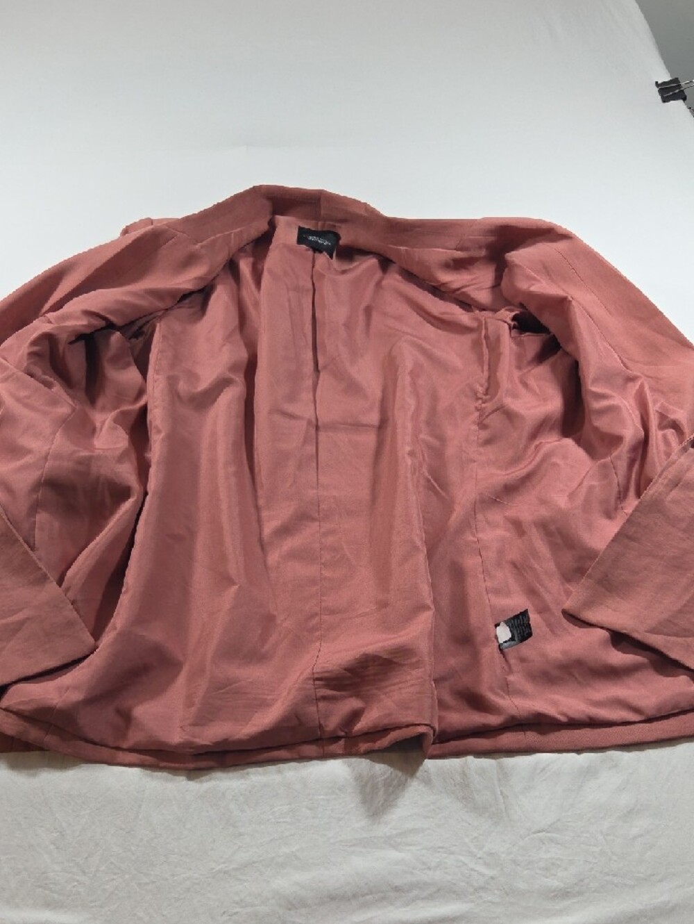 Simply Vera Vera Wang Peach Open-Front Blazer Jacket 3 Quarter Sleeve Office - Picture 8 of 16